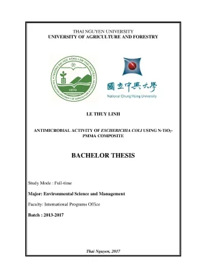Luận văn antimicrobial activity of escherichia coli using n tio2 pmma composite