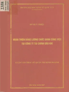 Luận văn hoàn thiện bảng lương chức danh công việc tại công ty tài chính dầu khí