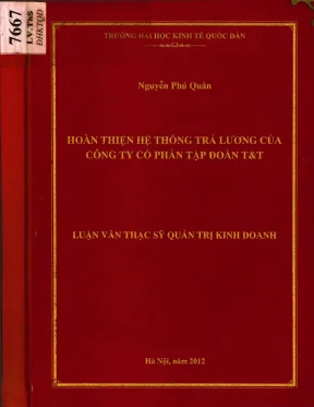 Luận văn hoàn thiện hệ thống trả lương của công ty cổ phần tập đoàn tt