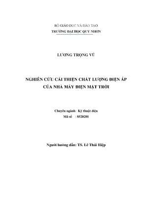 Luận văn thạc sĩ nghiên cứu cải thiện chất lượng điện áp của nhà máy điện mặt trời