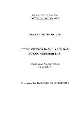 Luận văn thạc sĩ hương rừng cà mau của sơn nam từ góc nhìn sinh thái
