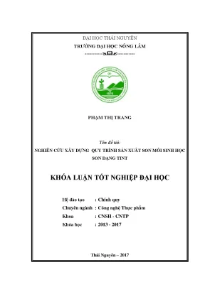 Luận văn nghiên cứu xây dựng quy trình sản xuất son môi sinh học dạng son tint