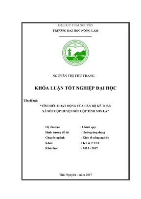 Luận văn tìm hiểu hoạt động của cán bộ kế toán xã sốp cộp huyện sốp cộp tỉnh sơn la