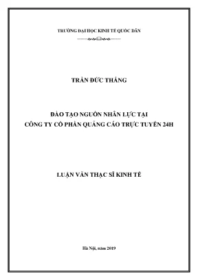 Luận văn đào tạo nguồn nhân lực tại công ty cổ phần quảng cáo trực tuyến 24h