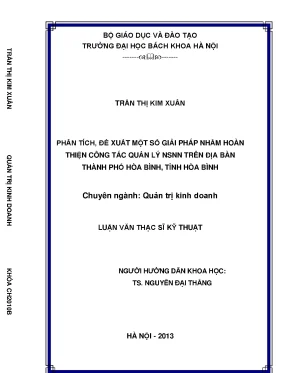 Luận văn thạc sĩ phân tích đề xuất một số giải pháp nhằm hoàn thiện công tác quản lý nsnn trên địa bàn thành phố hòa bình tỉnh hòa bình