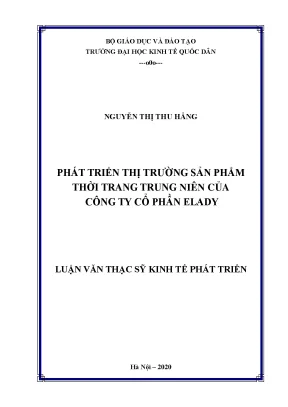 Luận văn phát triển thị trường sản phẩm thời trang trung niên của công ty cổ phần elady