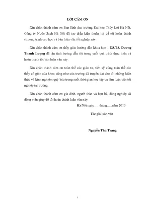 Luận văn thạc sĩ nghiên cứu phát triển nguồn nước và mạng lưới cấp nước cho các đô thị thành phố hà nội đánh giá giải pháp thay thế bổ sung nguồn nước