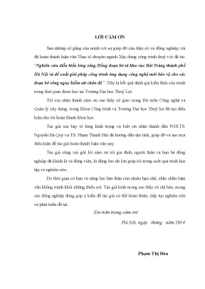Luận văn thạc sĩ nghiên cứu diễn biến lòng sông hồng đoạn bờ tả khu vực bát tràng thành phố hà nội và đề xuất giải pháp công trình ứng dụng công nghệ mới bảo vệ cho các đoạn bờ sông nguy hiểm sát chân đê
