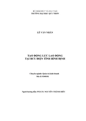 Luận văn thạc sĩ tạo động lực lao động tại bưu điện tỉnh bình định