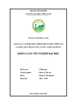 Luận văn thạc sĩ đánh giá vận khí công trình nhà ở nông thôn tại xã động đạt huyện phú lương tỉnh thái nguyên