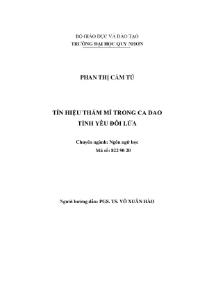 Luận văn thạc sĩ tín hiệu thẩm mĩ trong ca dao tình yêu đôi lứa