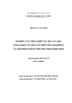 Luận văn thạc sĩ nghiên cứu tổng hợp các vật liệu màng phân tử hữu cơ trên nền graphite và graphene bằng phương pháp điện hóa
