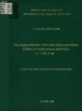 Luận văn ứng dụng phương thức bán hàng qua mạng ở công ty kinh doanh máy tính tại việt nam