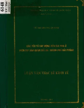 Luận văn các yếu tố tác động đến giá nhà ở trên địa bàn quận hải an thành phố hải phòng