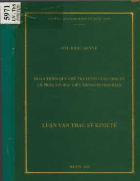 Luận văn hoàn thiện quy chế trả lương tại công ty cổ phần tin học viễn thông petrolimex0001