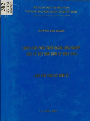Luận văn chiến lược phát triển ngành công nghiệp điện tử việt nam thời kỳ 2001 2010