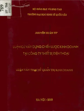 Luận văn luận cứ xây dựng chiến lược kinh doanh tại công ty thiết bị điện thoại