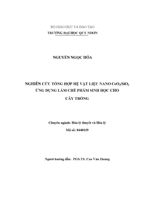 Luận văn thạc sĩ nghiên cứu tổng hợp hệ vật liệu nano ceo2 nano sio2 ứng dụng làm chế phẩm sinh học