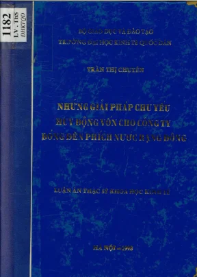Luận văn những giải pháp chủ yếu huy động vốn cho công ty bóng đèn phích nước rạng đông