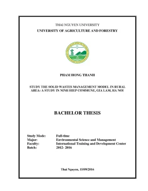 Luận văn thạc sĩ study the solid wastes management model in rural area a study in ninh hiep commune gia lam ha noi