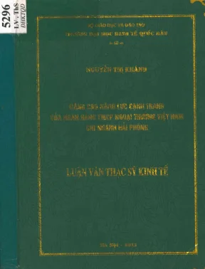 Luận văn nâng cao năng lực cạnh tranh của ngân hàng thương mại cổ phần ngoại thương việt nam chi nhánh hải phòng
