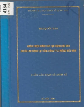Luận văn hoàn thiện công tác tạo động lực cho người lao động tại tổng công ty xi măng việt nam