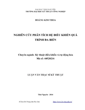 Luận văn thạc sĩ nghiên cứu phân tích hệ điều khiển quá trình đa biến