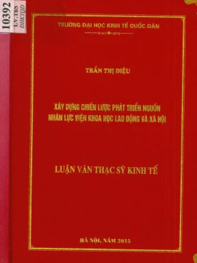 Luận văn xây dựng chiến lược phát triển nguồn nhân lực viện khoa học lao động và xã hội