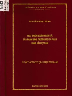 Luận văn phát triển nguồn nhân lực của ngân hàng thương mại cổ phần hàng hải việt nam