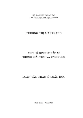 Luận văn thạc sĩ một số định lý xấp xỉ trong giải tích và ứng dụng
