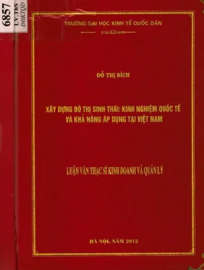 Luận văn xây dựng đô thị sinh thái kinh nghiệm quốc tế và khả năng áp dụng tại việt nam