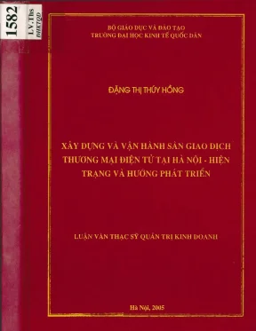 Luận văn xây dựng và vận hành sàn giao dịch thương mại điện tử tại hà nội hiện trạng và hướng phát triển