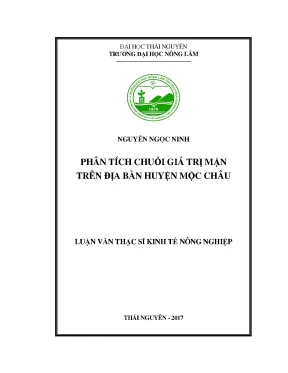 Luận văn phân tích chuỗi giá trị mận trên địa bàn huyện mộc châu