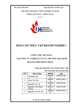 Luận văn tốt nghiệp kế toán tại công ty tnhh sản xuất thương mại kinh doanh thép đồng phát