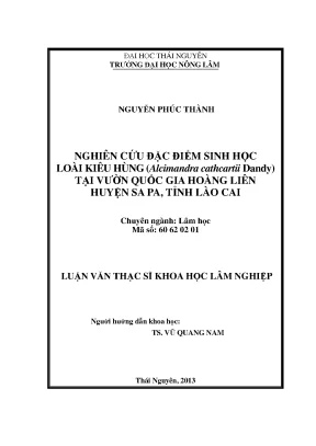 Luận văn thạc sĩ nghiên cứu đặc điểm sinh học loài kiêu hùng alcimadra cathcartii dandy tại vườn quốc gia hoàng liên huyện sa pa tỉnh lào cai