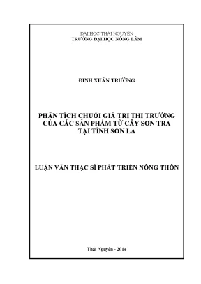 Luận văn thạc sĩ phân tích chuỗi giá trị thị trường của các sản phẩm từ cây sơn tra tại tỉnh sơn la
