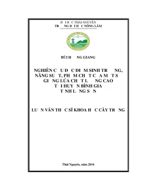 Luận văn thạc sĩ nghiên cứu khả năng nhân giống vô tính và một số biện pháp kỹ thuật nhằm làm tăng tỷ lệ xuất vườn của các dòng chè đột biến