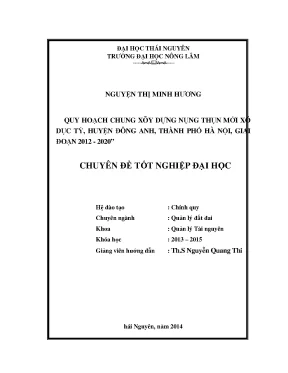 Luận văn thạc sĩ quy hoạch chung xây dựng nông thôn mới xã dục tú huyện đông anh thành phố hà nội giai đoạn 2012 2020