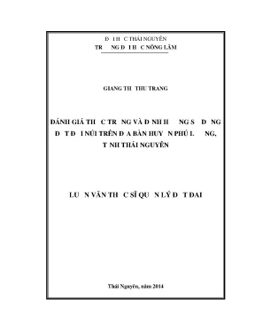 Luận văn thạc sĩ đánh giá thực trạng và định hướng sử dụng đất đồi núi trên địa bàn huyện phú lương tỉnh thái nguyên