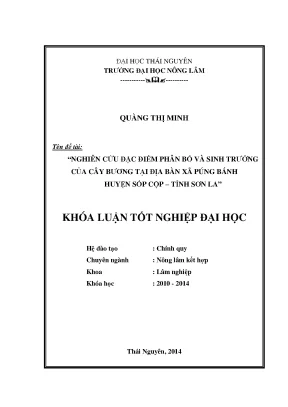 Luận văn thạc sĩ nghiên cứu đặc điểm phân bố và sinh trưởng của cây bương tại địa bàn xã púng bánh huyện sốp cộp tỉnh sơn la
