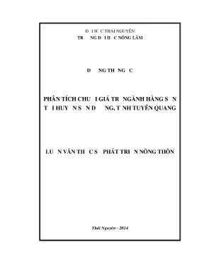 Luận văn thạc sĩ phân tích chuỗi giá trị ngành hàng sắn tại huyện sơn dương tỉnh tuyên quang