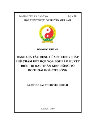 Đánh giá tác dụng của phƣơng pháp phù châm kết hợp xoa bóp bấm huyệt điều trị đau thần kinh hông to do thoái hoá cột sống