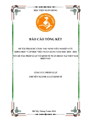 Đề tài nghiên cứu khoa học pháp luật về kinh tế tuần hoàn ở việt nam hiện nay