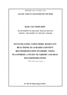 Investigating consumers resistant reactions to ai based content recommendation on short video platforms a study of greedy and bias recommendations