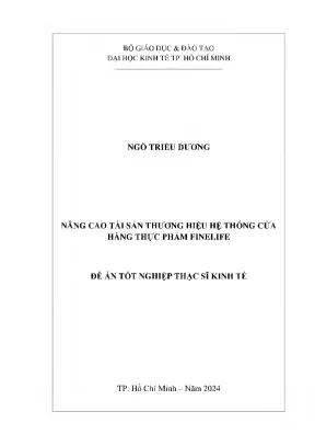 Nâng cao tài sản thương hiệu hệ thống cửa hàng thực phẩm finelife
