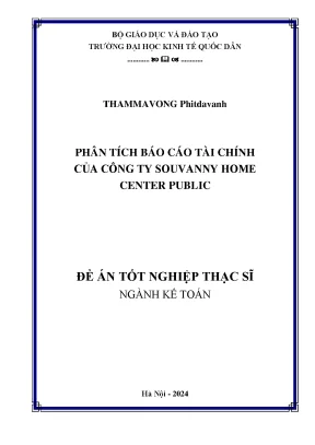 Luận văn thạc sĩ kế toán phân tích báo cáo tài chính của công ty souvanny home center public