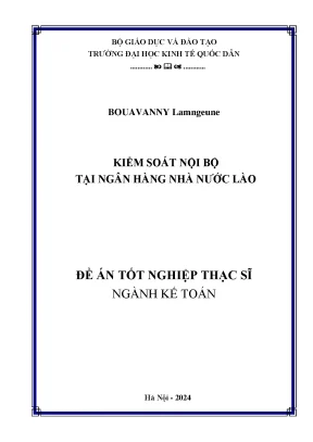Luận văn thạc sĩ kế toán kiểm soát nội bộ tại ngân hàng nhà nước lào