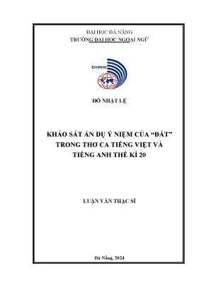 Khảo sát ẩn dụ ý niệm của đất