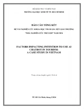 Factors impacting intention to use ai chatbot in tourism a case study in vietnam