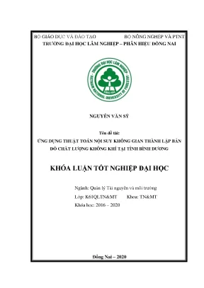 Ứng dụng gis thành lập bản đồ phân bố bãi chôn lấp chất thải rắn tại tỉnh bình dương